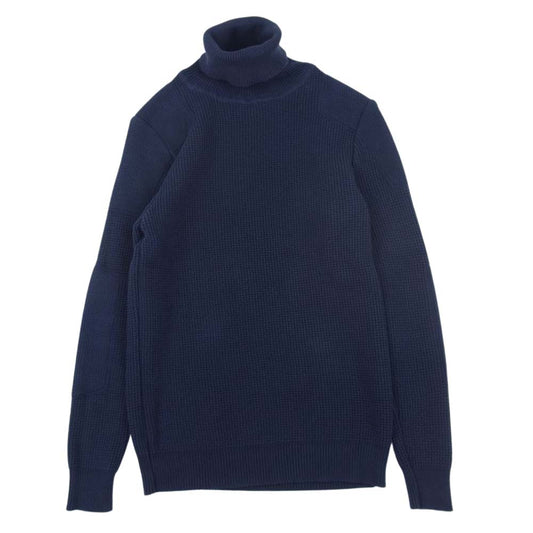 ADDICT CLOTHES アディクトクローズ PADDED WAFFLE COTTON TURTLE KNIT パデッド ワッフル コットン タートル ニット  ネイビー系 36【中古】