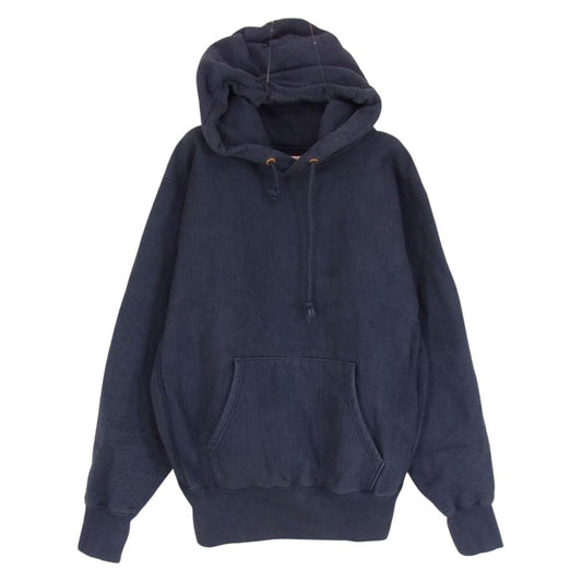 The REAL McCOY'S ザリアルマッコイズ BALL PARK プルオーバー スウェット パーカー ネイビー系 S【中古】