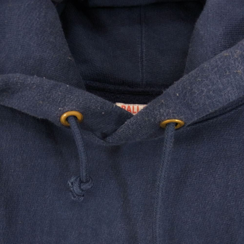 The REAL McCOY'S ザリアルマッコイズ BALL PARK プルオーバー スウェット パーカー ネイビー系 S【中古】