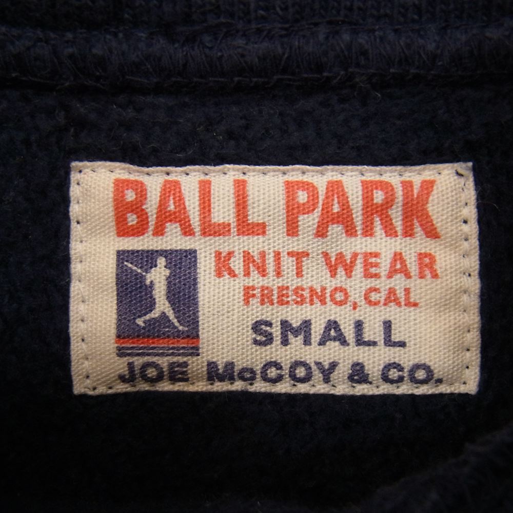 The REAL McCOY'S ザリアルマッコイズ BALL PARK プルオーバー スウェット パーカー ネイビー系 S【中古】