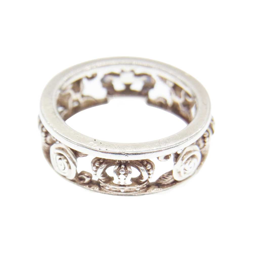 Justin Davis ジャスティンデイビス SRJ2012 3 4 MY LOVE マイラブ リング KIDS シルバー系 約4号【中古】