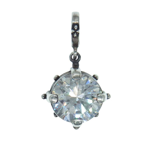 Loree Rodkin ローリーロドキン love&hate ラブアンドヘイト ストーン ペンダント ネックレス チャーム クリア系【中古】