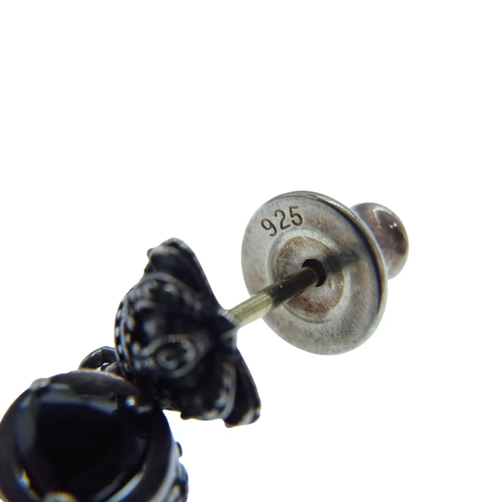 Justin Davis ジャスティンデイビス SEJ650 2 BLK CHERIE HEART シェリー ハート クラウン ピアス シルバー系【中古】