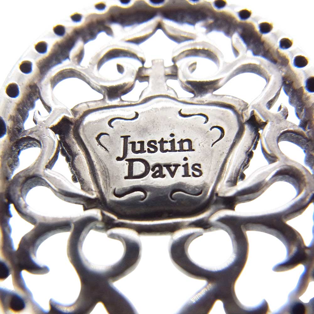 Justin Davis ジャスティンデイビス SPJ170B 2 BLK GATSBY ペンダント クラウン ストーン トップ シルバー系【中古】