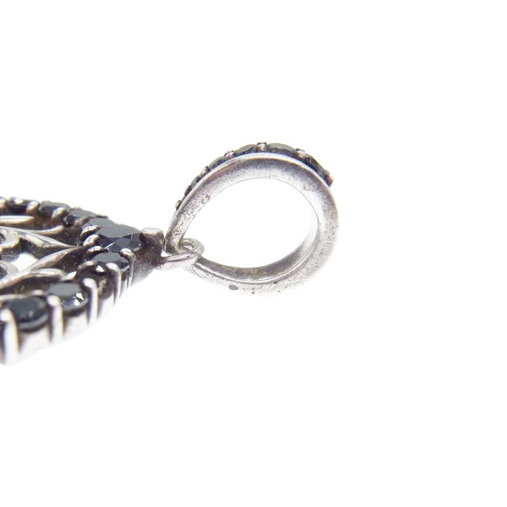 Justin Davis ジャスティンデイビス SPJ170B 2 BLK GATSBY ペンダント クラウン ストーン トップ シルバー系【中古】