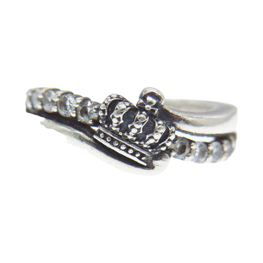 Justin Davis ジャスティンデイビス SRJ487 2 CLR 21 CIRCULAR CROWN RING クラウン リング シルバー系 約9号【中古】