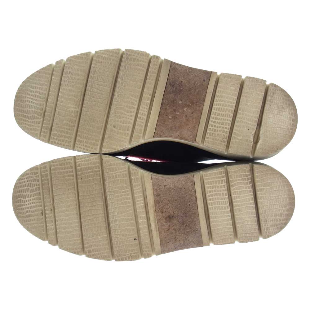 MAISON MARGIELA メゾンマルジェラ S57WQ0059SX9570964 City Lace-Up レースアップ ベルクロ ヌバックレザー シューズ ブラック系 レッド系 42【中古】