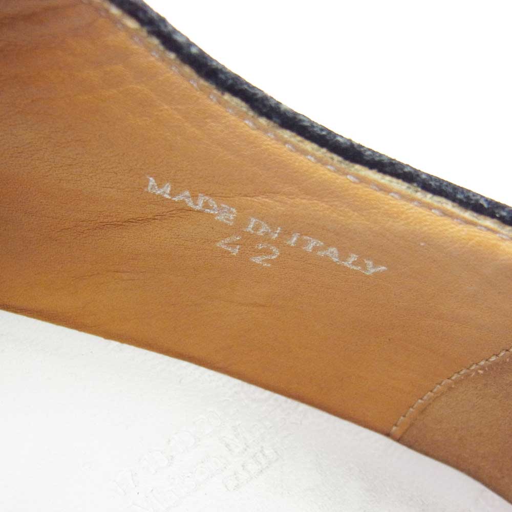 MAISON MARGIELA メゾンマルジェラ S57WQ0059SX9570964 City Lace-Up レースアップ ベルクロ ヌバックレザー シューズ ブラック系 レッド系 42【中古】