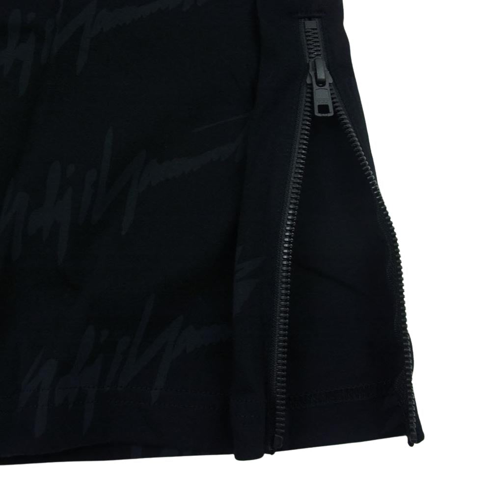 ワイルドサイド ヨウジヤマモト WIND AND SEA WS-22WSTE-02 ウィンダンシー サイドジップ ロゴ総柄 Tシャツ ブラック系 3【中古】