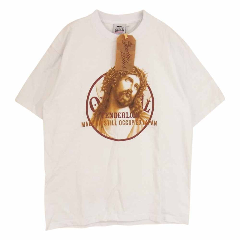 TENDERLOIN テンダーロイン TEE JC キリスト プリント コットン Tシャツ ホワイト系 L【中古】