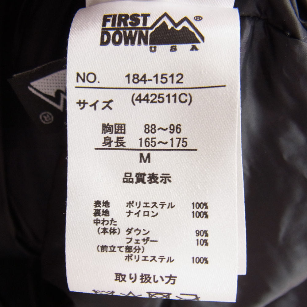 ファーストダウン 18AW × FREAK’S STORE フリークストア 別注 SHORT DOWN ショート ダウン ジャケット   ブラック系 イエロー系 M【中古】