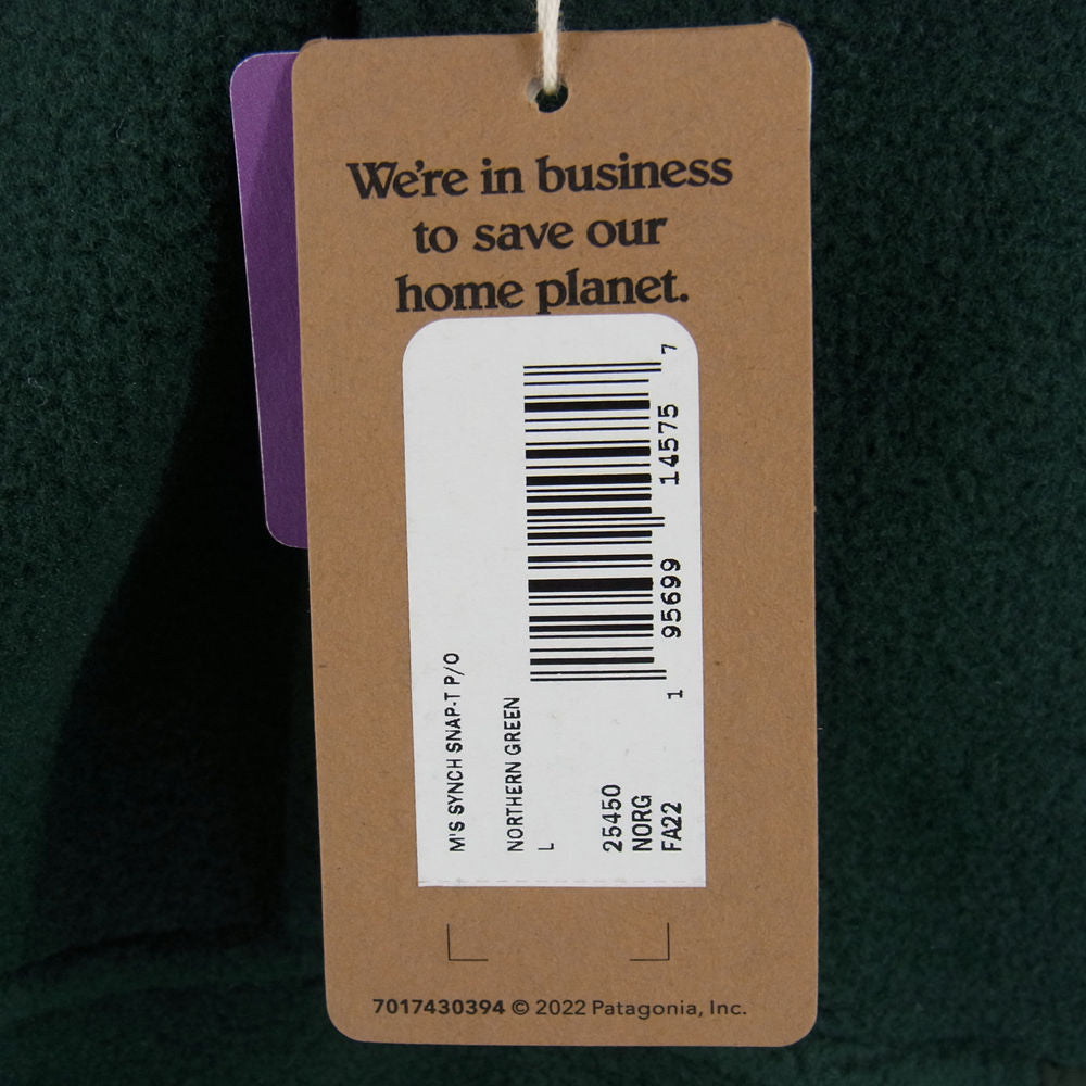 patagonia パタゴニア 22AW 25450 SYNCHILLA SNAP-T PULLOVER シンチラ スナップT プルオーバー フリース ジャケット グリーン系 L【美品】【中古】