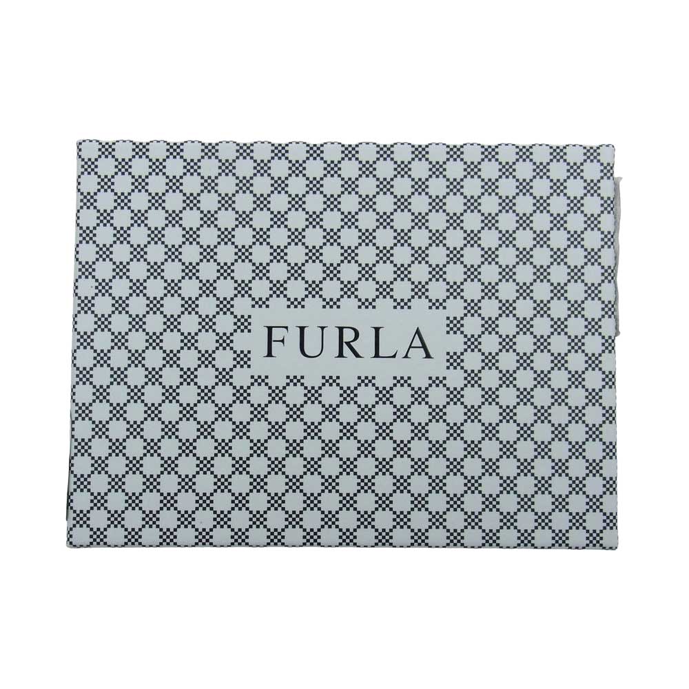 Furla フルラ 二つ折り レザー ウオレット 財布  グレー系【中古】