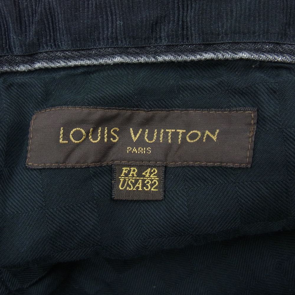 LOUIS VUITTON ルイ・ヴィトン ダメージ加工 デニム ストレート パンツ ブラック系 32【中古】