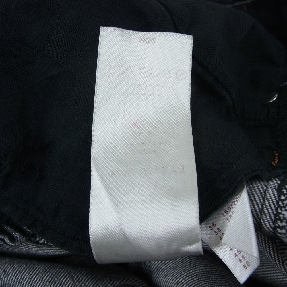 LOUIS VUITTON ルイ・ヴィトン ダメージ加工 デニム ストレート パンツ ブラック系 32【中古】