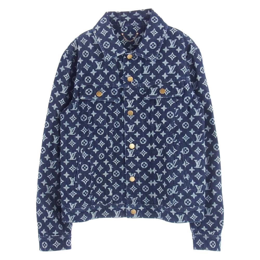 LOUIS VUITTON ルイ・ヴィトン 18SS 1A46VA モノグラム デニム ジャケット インディゴ インディゴブルー系【中古】