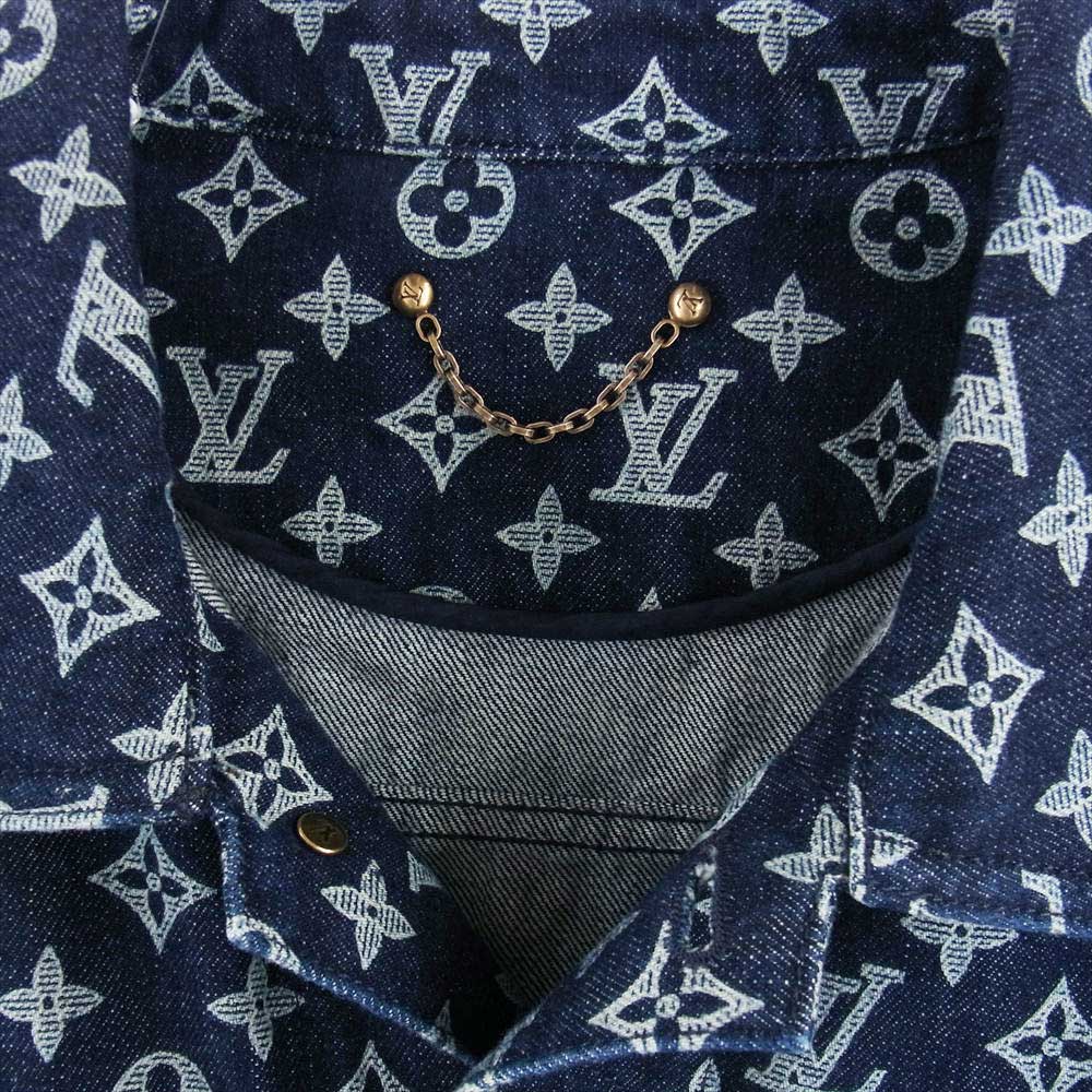 LOUIS VUITTON ルイ・ヴィトン 18SS 1A46VA モノグラム デニム ジャケット インディゴ インディゴブルー系【中古】