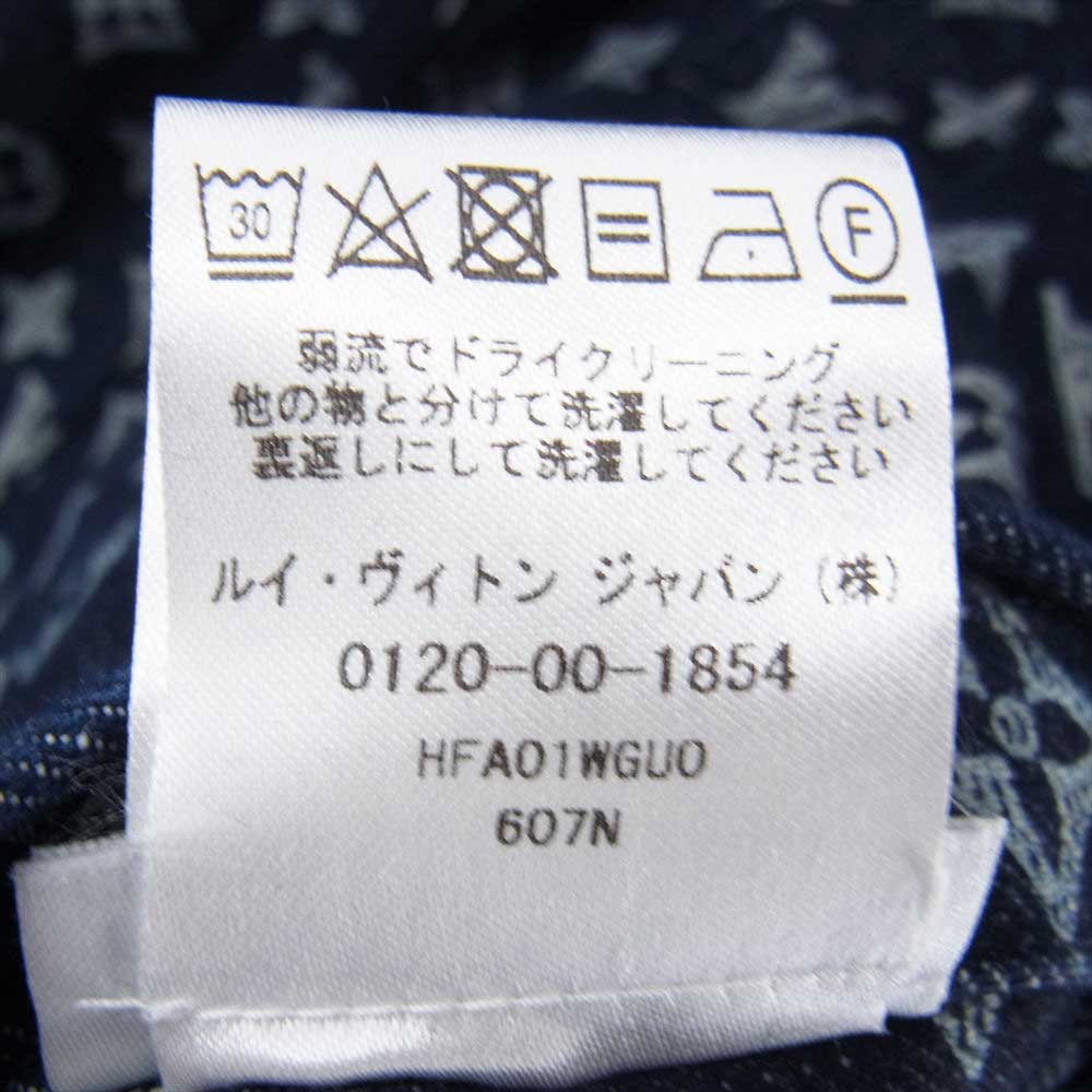 LOUIS VUITTON ルイ・ヴィトン 18SS 1A46VA モノグラム デニム ジャケット インディゴ インディゴブルー系【中古】