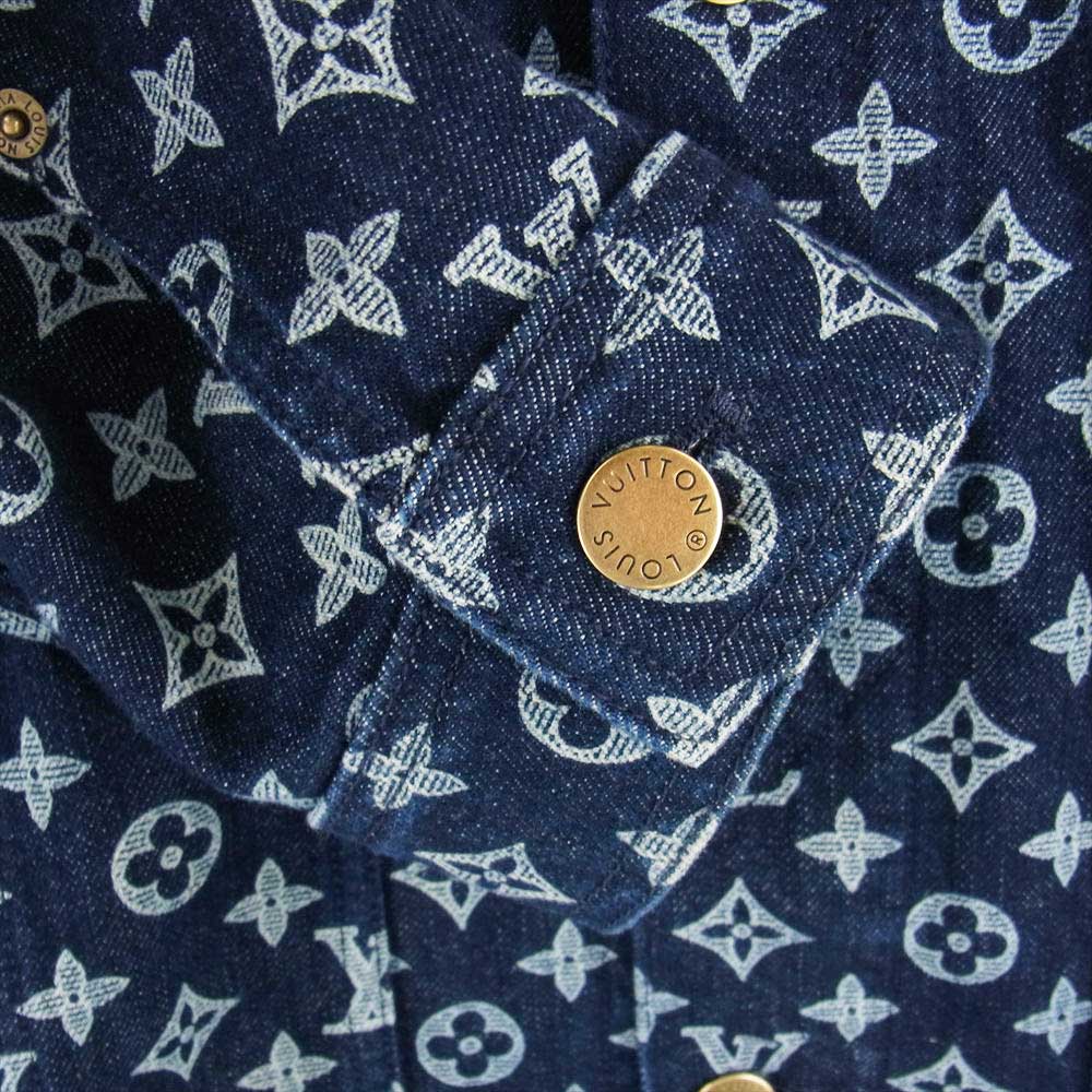LOUIS VUITTON ルイ・ヴィトン 18SS 1A46VA モノグラム デニム ジャケット インディゴ インディゴブルー系【中古】