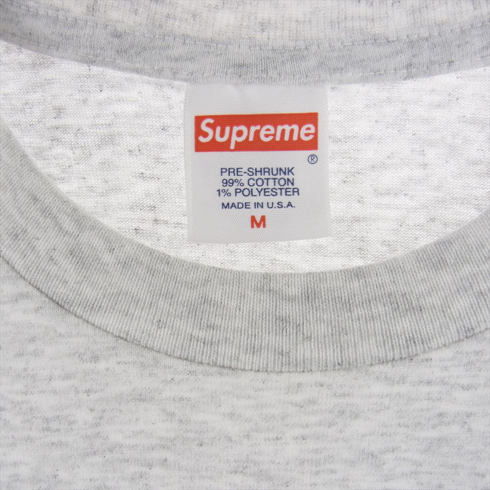 Supreme シュプリーム 21SS  Milano Tee ミラノプリント クルーネック 半袖Tシャツ グレー系 M【極上美品】【中古】