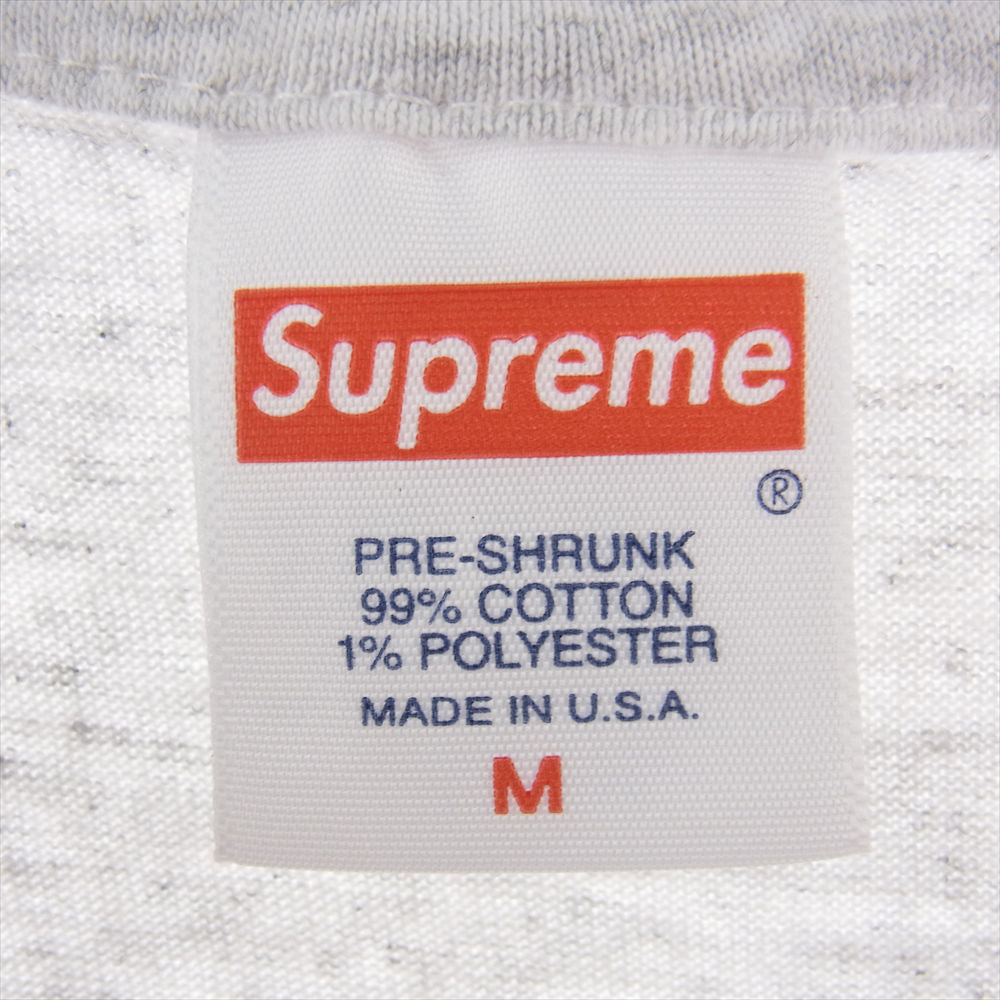 Supreme シュプリーム 21SS  Milano Tee ミラノプリント クルーネック 半袖Tシャツ グレー系 M【極上美品】【中古】