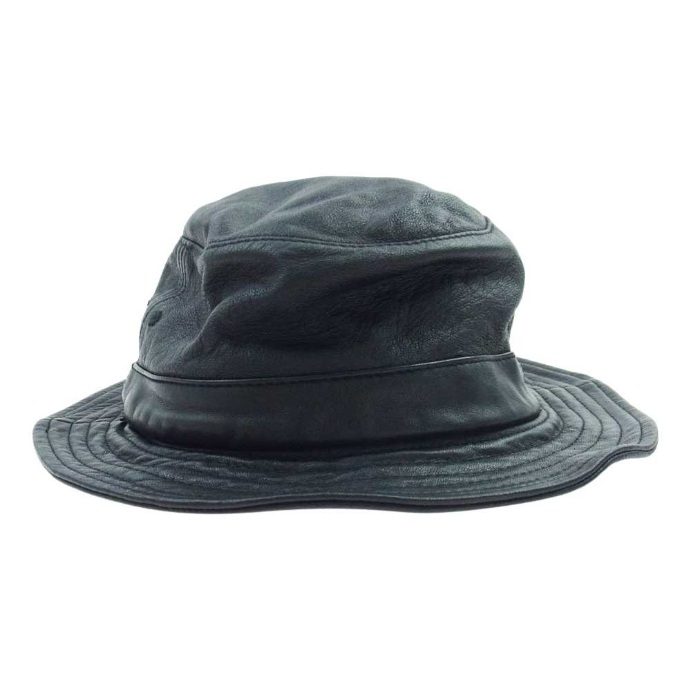 Supreme シュプリーム 13AW Leather Crusher レザー クラッシャー ハット ブラック系【中古】