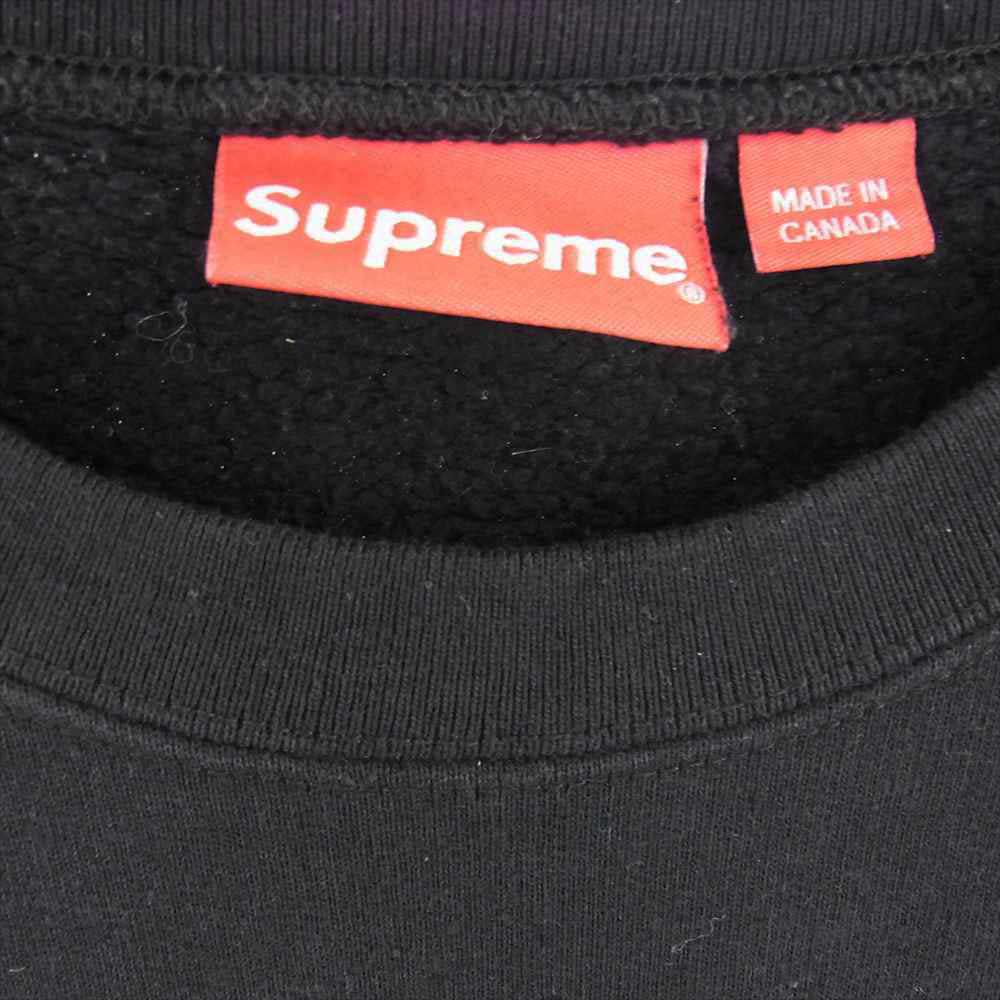 Supreme シュプリーム 20SS Cutout Logo Crewneck カットアウト ボックス ロゴ クルーネック スウェット ブラック系 L【中古】