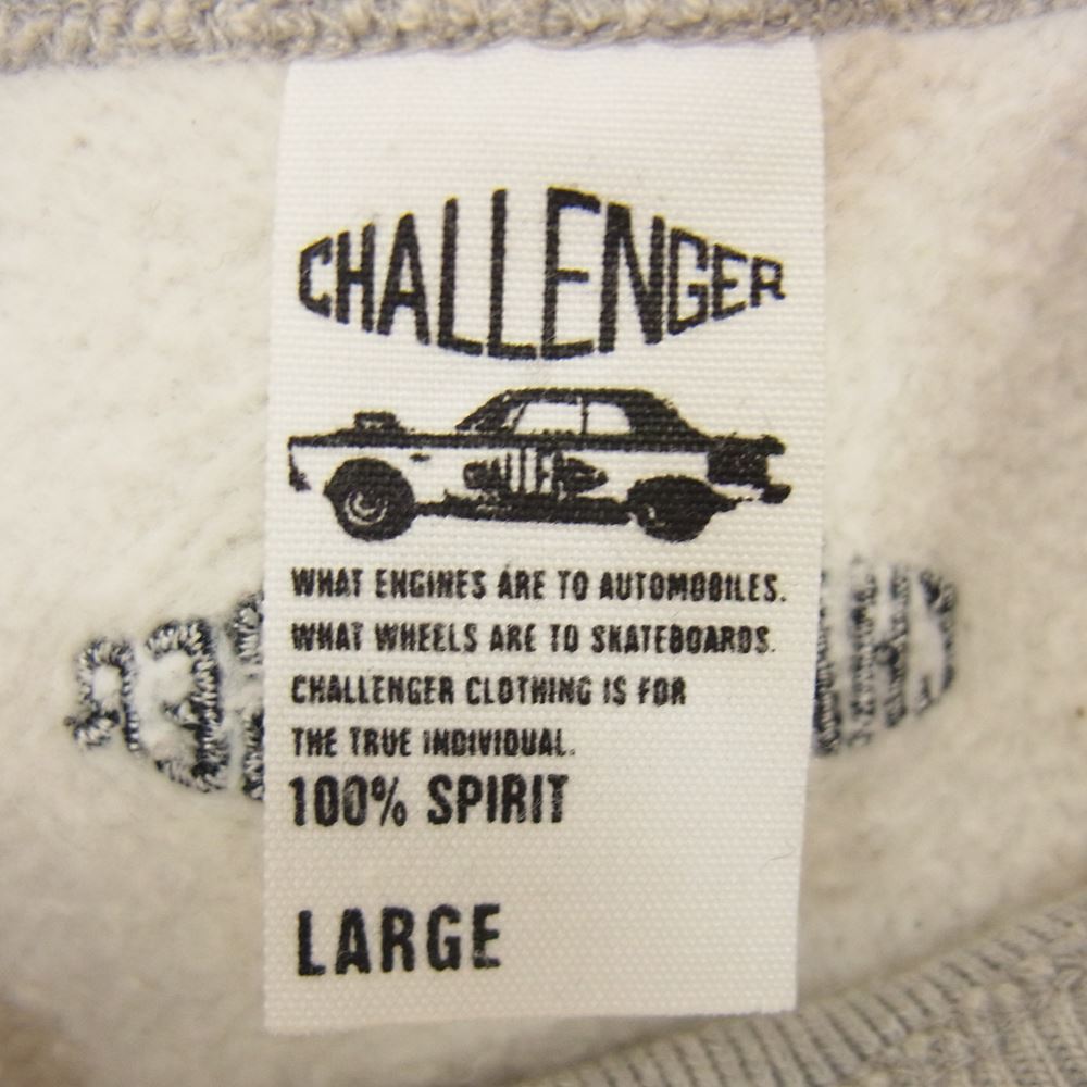 CHALLENGER チャレンジャー スウェット ミッキーマウス　コラボ クルーネック スウェット グレー系 L【中古】 CHALLENGER チャレンジャー ミッキーマウス コラボ クルーネック