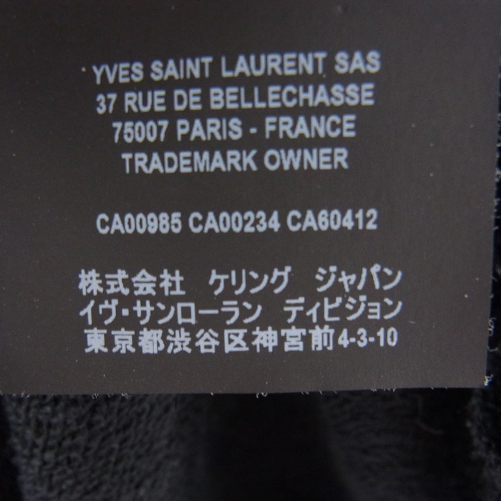 SAINT LAURENT サンローラン 464581 YB2PG シグニチャー クロップ ロゴプリント パーカー ブラック系 M【中古】