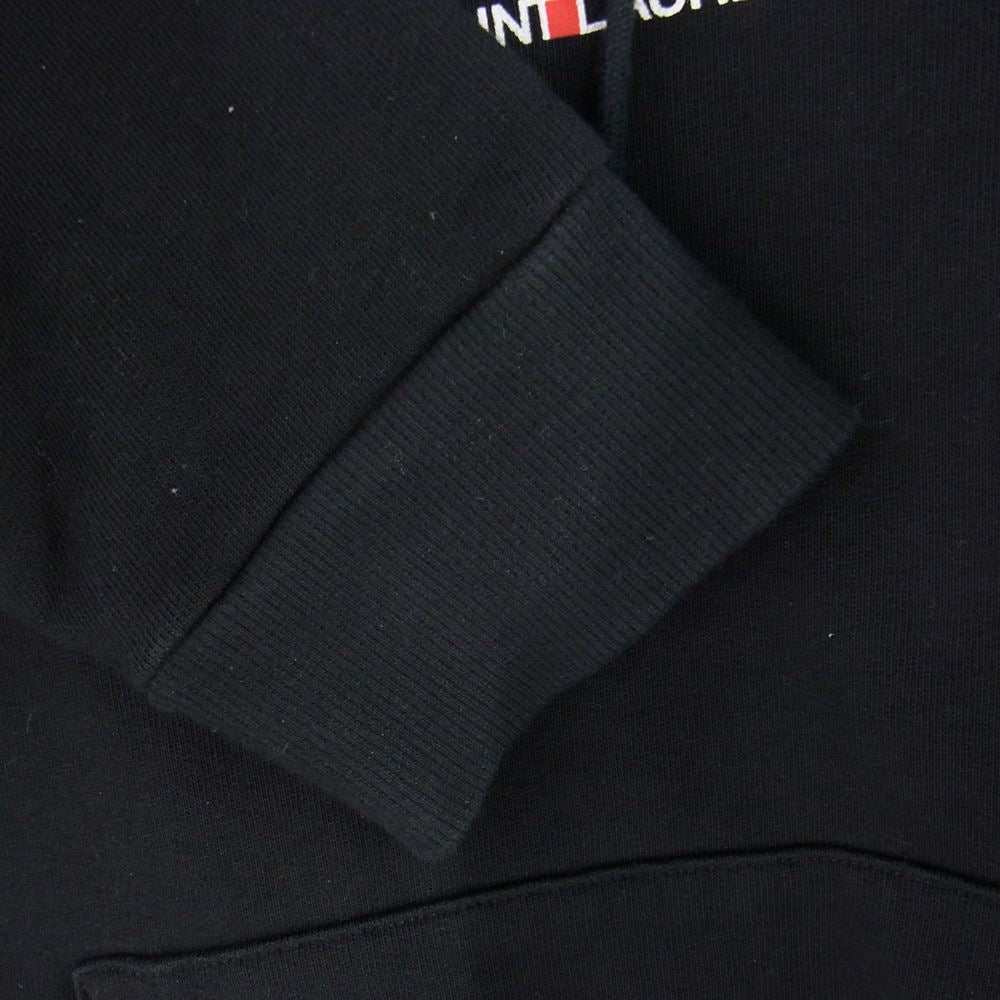 SAINT LAURENT サンローラン 464581 YB2PG シグニチャー クロップ ロゴプリント パーカー ブラック系 M【中古】