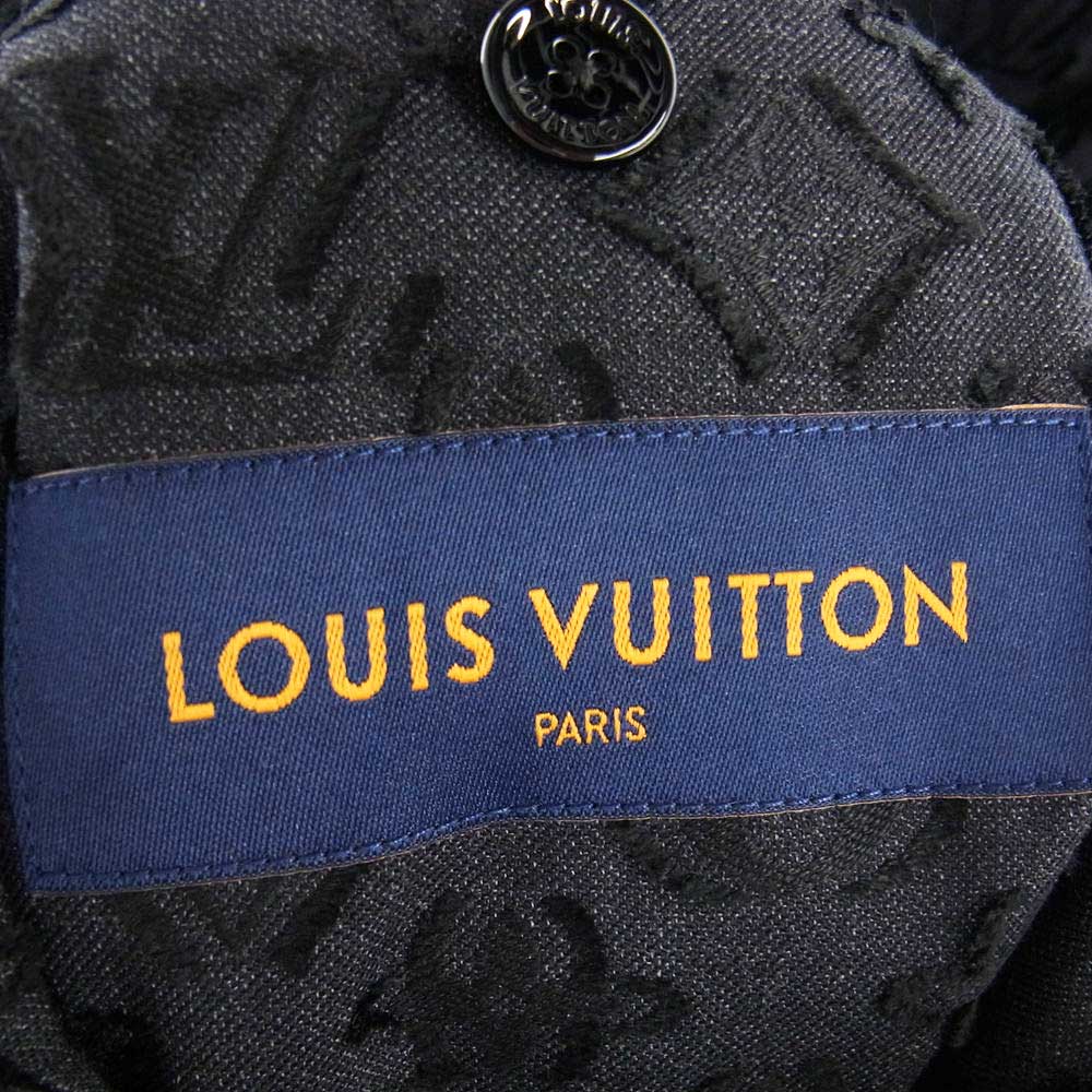 LOUIS VUITTON ルイ・ヴィトン 1A8X4P モノグラム ナポリタン テーラード ジャケット ダークグレー系 ブラック系 44【中古】