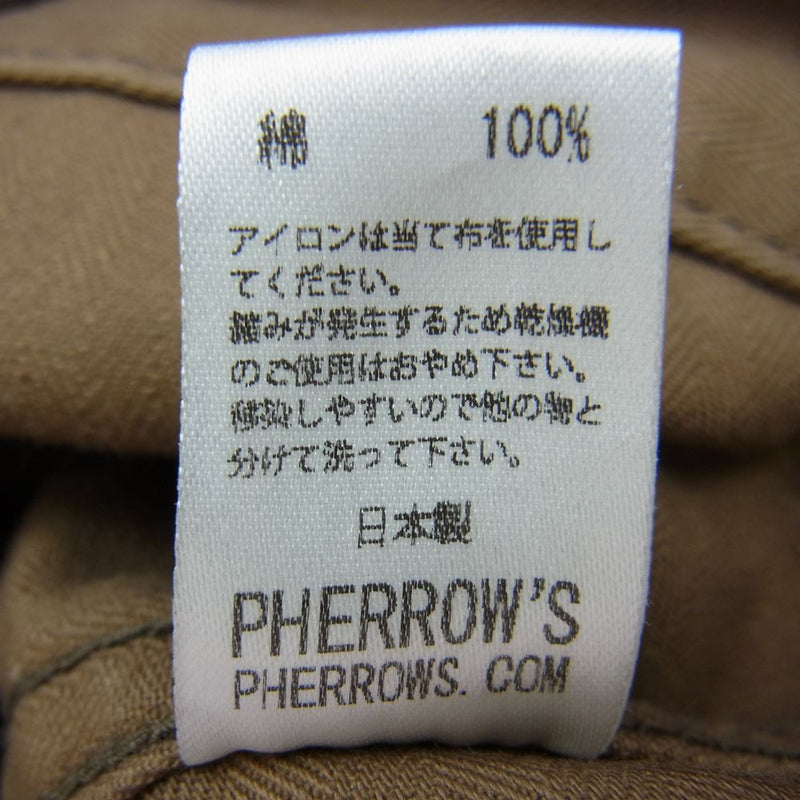 Pherrow's フェローズ ヘリンボーン ペインター パンツ ブラウン系 30【中古】