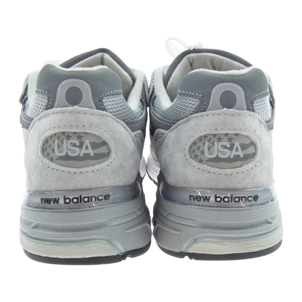 NEW BALANCE ニューバランス MR993GL  USA製 ローカット スニーカー グレー系 25cm【中古】