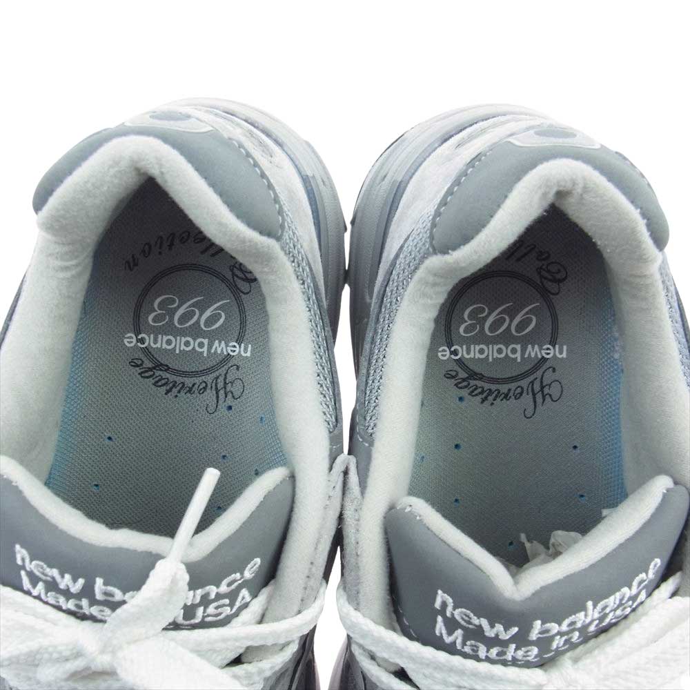 NEW BALANCE ニューバランス MR993GL  USA製 ローカット スニーカー グレー系 25cm【中古】