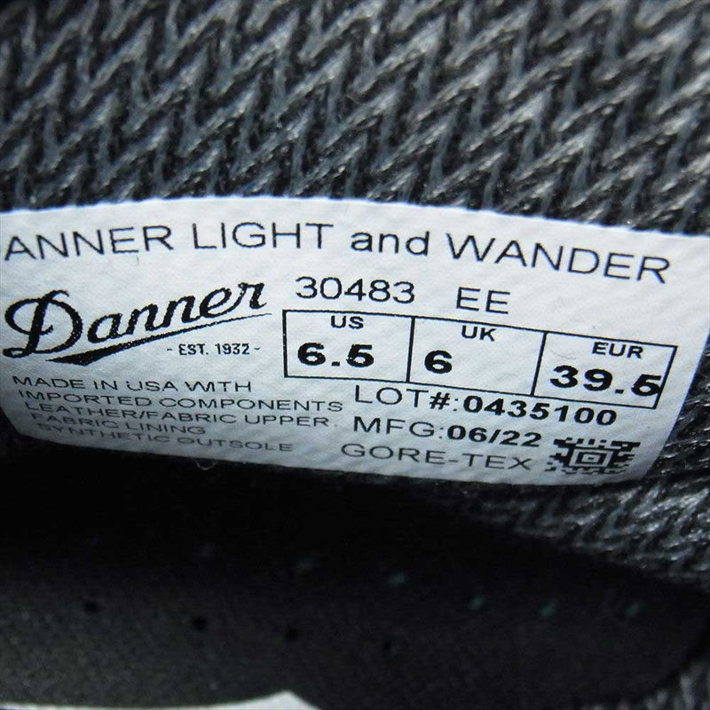 Danner ダナー 30483 and WONDER アンド ワンダー USA製 DANNER LIGHT ダナーライト トレッキング ブーツ  グレー系 US6.5EE【新古品】【未使用】【中古】