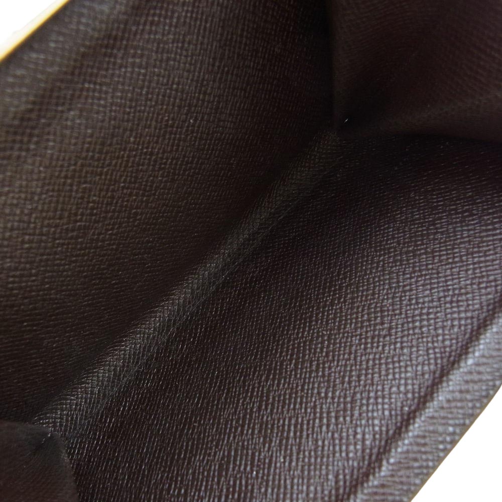 LOUIS VUITTON ルイ・ヴィトン N61664 ダミエ ポルトフォイユ ヴィエノワ 二つ折り がま口 財布 ウォレット ブラウン系 ダークブラウン系【中古】