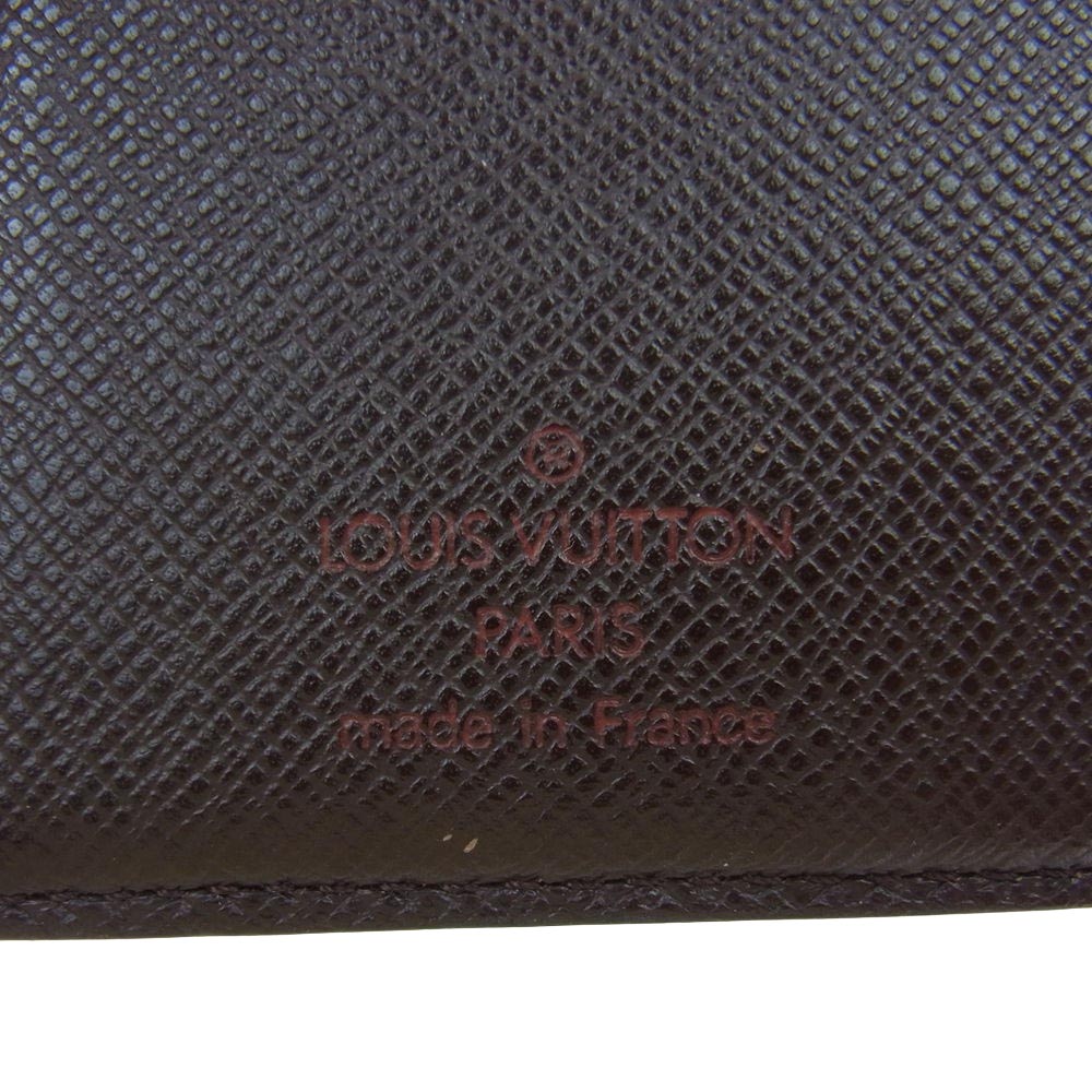 LOUIS VUITTON ルイ・ヴィトン N61664 ダミエ ポルトフォイユ ヴィエノワ 二つ折り がま口 財布 ウォレット ブラウン系 ダークブラウン系【中古】
