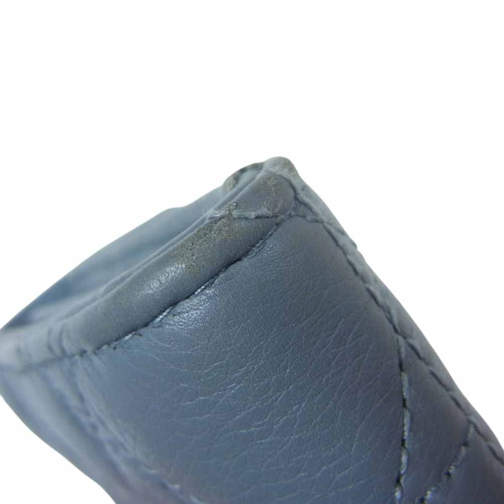 Dior ディオール S5039UWHC カナージュ ロング ウォレット ブルー系【中古】