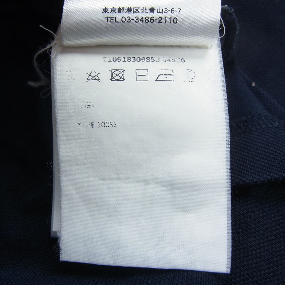 MONCLER モンクレール POLO SHIRT コットン ポロ シャツ ネイビー系 XXL【中古】