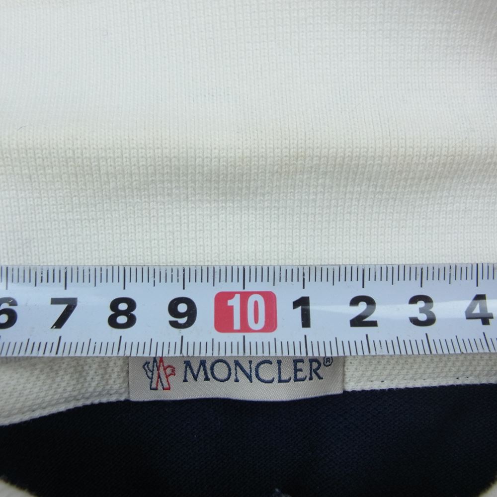 MONCLER モンクレール POLO SHIRT コットン ポロ シャツ ネイビー系 XXL【中古】
