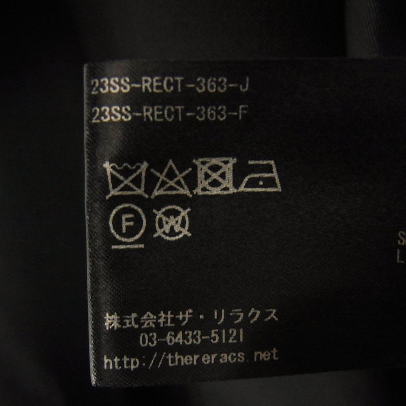 THE RERACS ザリラクス 23SS-RECT-363-J THE BAL COLLAR COAT バルカラー コート ブラック系 48【極上美品】