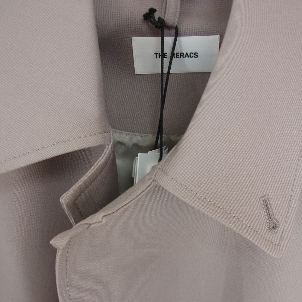 THE RERACS ザリラクス 23SS-RECT-363-J THE BAL COLLAR COAT バルカラー コート ベージュ グレー系 48【美品】【中古】