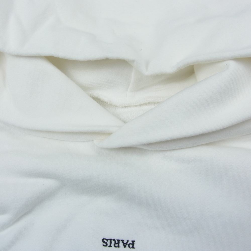 MAISON MARGIELA メゾンマルジェラ 22SS  S50GU0167 10ライン HOODIE UPSIDE DOWN LOGO ロゴ 刺繍 スウェット パーカー ホワイト系 48【新古品】【未使用】【中古】