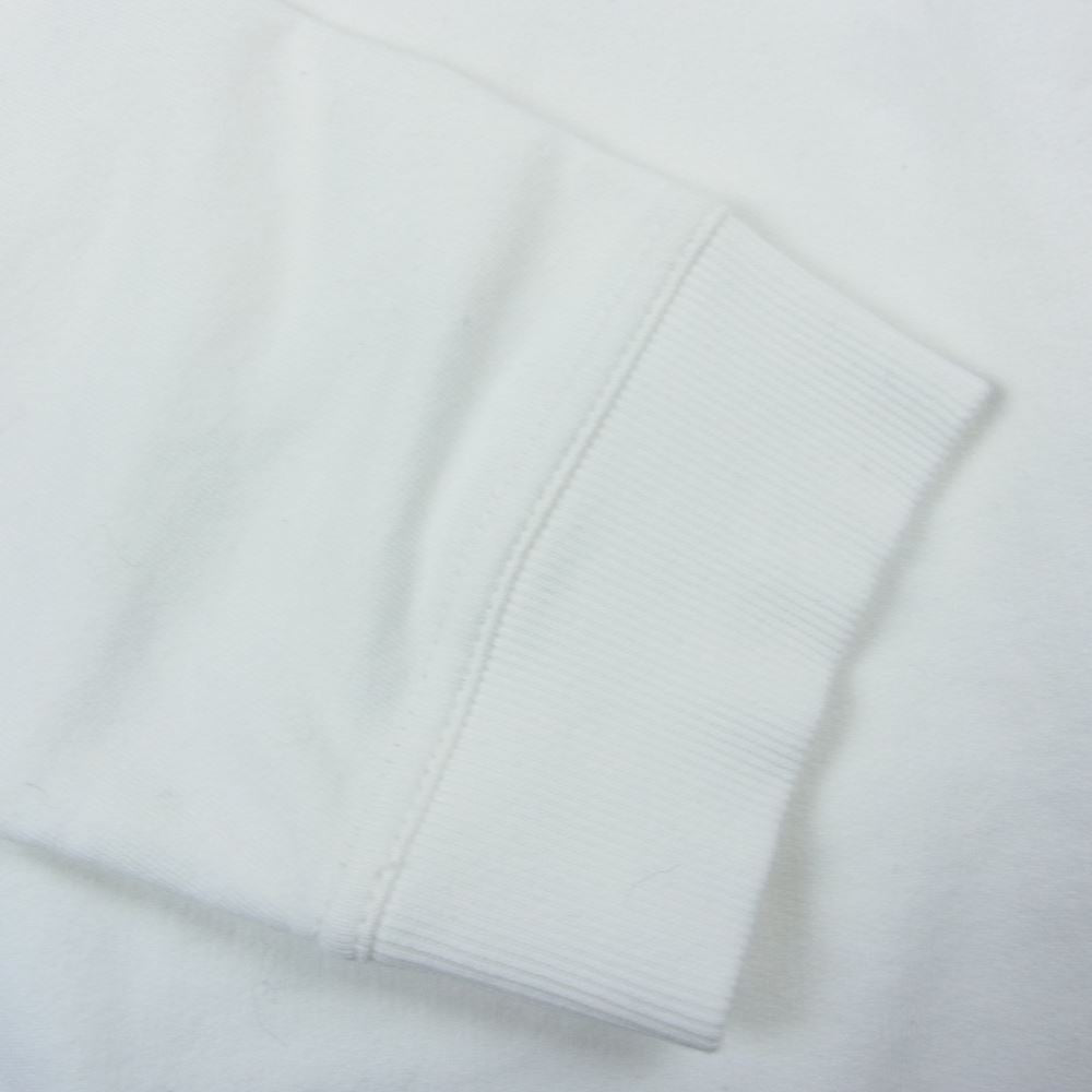 MAISON MARGIELA メゾンマルジェラ 22SS  S50GU0167 10ライン HOODIE UPSIDE DOWN LOGO ロゴ 刺繍 スウェット パーカー ホワイト系 48【新古品】【未使用】【中古】