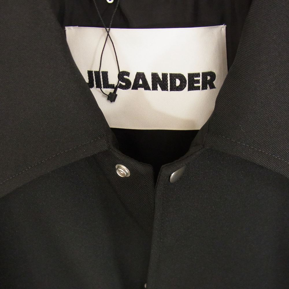 JIL SANDER ジルサンダー J21BN0039 国内正規品 イタリア製 OUTER SHIRT 01 PD アウターシャツ 中綿 コーチジャケット  ブラック系 48【美品】【中古】
