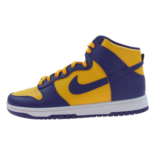 NIKE ナイキ DD1399-500 DUNK HI RETRO DD ダンク レトロ ハイカット スニーカー シューズ レイカーズカラー パープル/イエロー パープル系 イエロー系 少しオレンジがかったイエロー 28.0cm【新古品】【未使用】【中古】