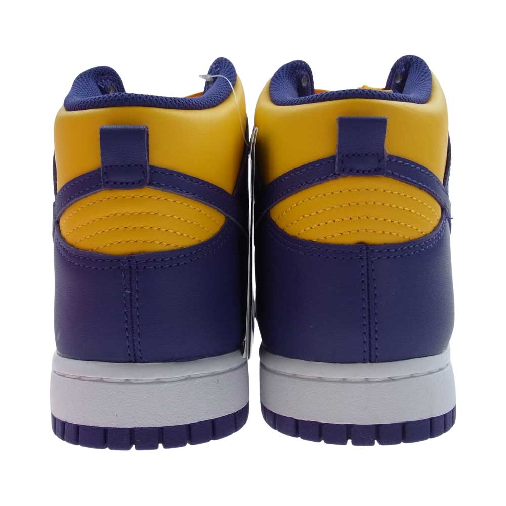 NIKE ナイキ DD1399-500 DUNK HI RETRO DD ダンク レトロ ハイカット スニーカー シューズ レイカーズカラー パープル/イエロー パープル系 イエロー系 少しオレンジがかったイエロー 28.0cm【新古品】【未使用】【中古】