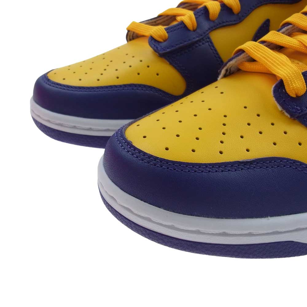 NIKE ナイキ DD1399-500 DUNK HI RETRO DD ダンク レトロ ハイカット スニーカー シューズ レイカーズカラー パープル/イエロー パープル系 イエロー系 少しオレンジがかったイエロー 28.0cm【新古品】【未使用】【中古】