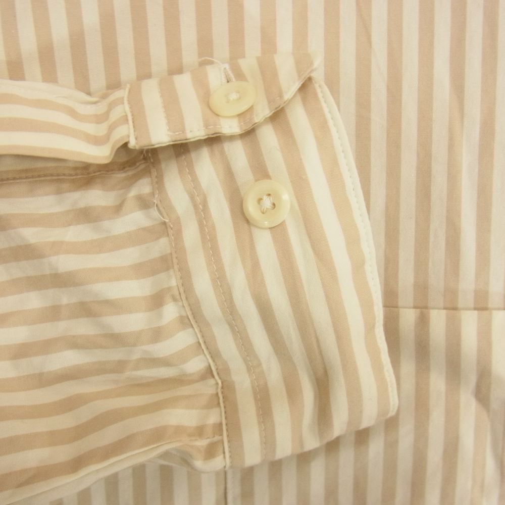 マニュアル アルファベット MA-S-597 80/2 BROAD LOOSE FIT B/C SHT ルーズフィット ブロードバンドカラー シャツ ベージュ系 3【中古】