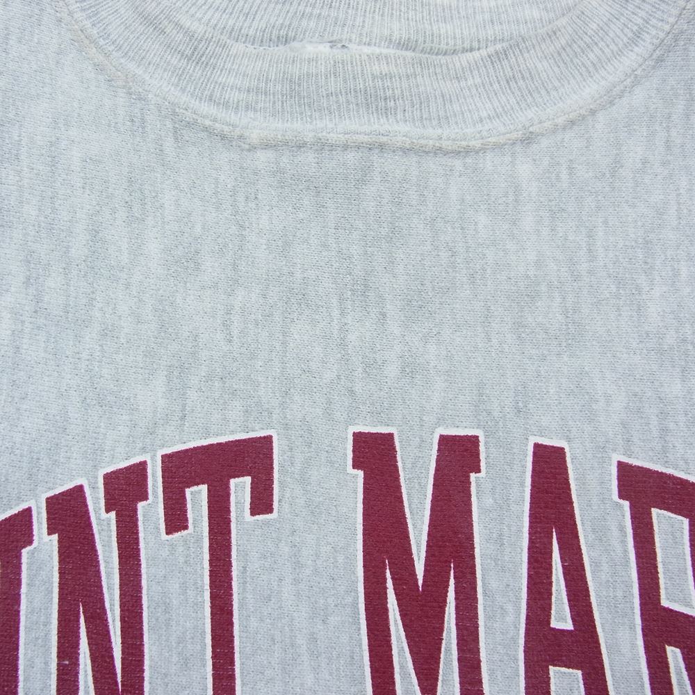 Champion チャンピオン 90s REVERSE WEAVE SAINT MARYS リバース ウィーブ カレッジ ロゴ クルーネック スウェット グレー系 L【中古】